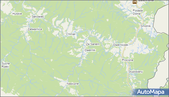 mapa Dwernik, Dwernik na mapie Targeo
