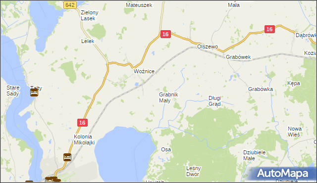 mapa Grabnik Mały, Grabnik Mały na mapie Targeo