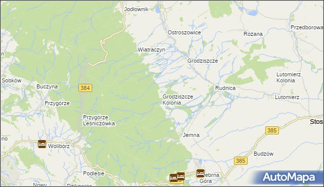 mapa Grodziszcze Kolonia, Grodziszcze Kolonia na mapie Targeo