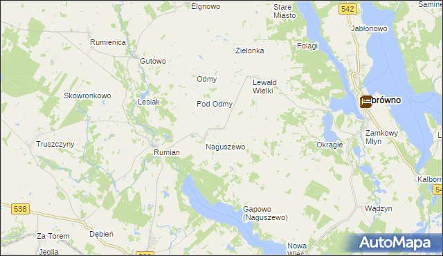 mapa Groszki gmina Rybno, Groszki gmina Rybno na mapie Targeo