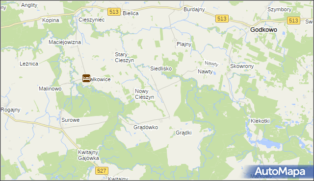 mapa Grużajny, Grużajny na mapie Targeo