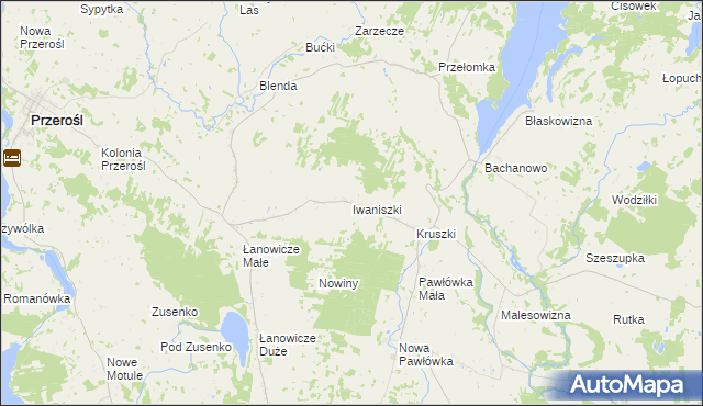 mapa Iwaniszki, Iwaniszki na mapie Targeo