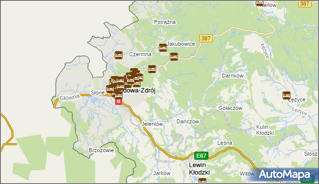 mapa Jerzykowice Wielkie, Jerzykowice Wielkie na mapie Targeo