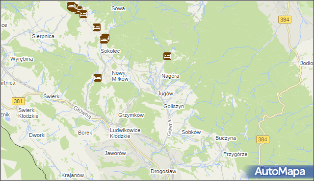 mapa Jugów, Jugów na mapie Targeo