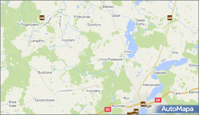 mapa Knis-Podewsie, Knis-Podewsie na mapie Targeo