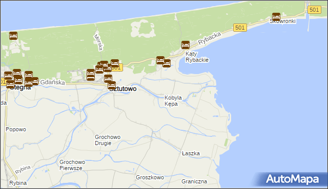 mapa Kobyla Kępa, Kobyla Kępa na mapie Targeo