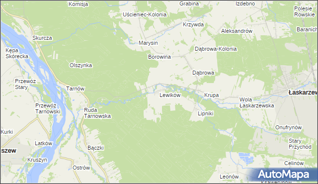 mapa Lewików, Lewików na mapie Targeo