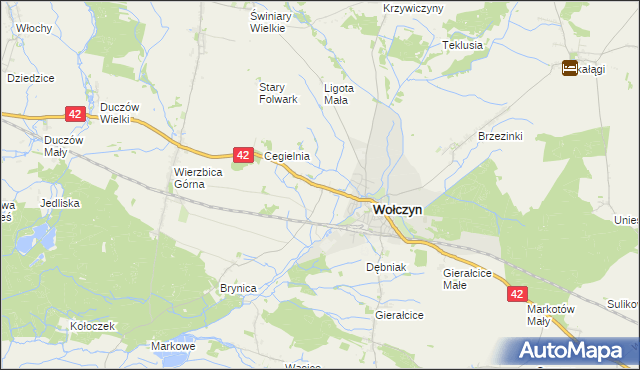 mapa Ligota Wołczyńska, Ligota Wołczyńska na mapie Targeo