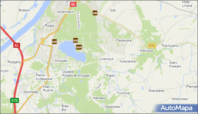 mapa Linarczyk, Linarczyk na mapie Targeo