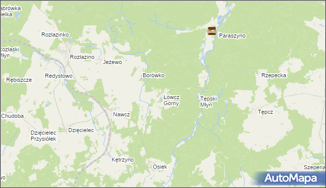 mapa Łówcz Górny, Łówcz Górny na mapie Targeo