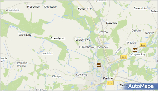 mapa Lubiechowo-Przystanek, Lubiechowo-Przystanek na mapie Targeo