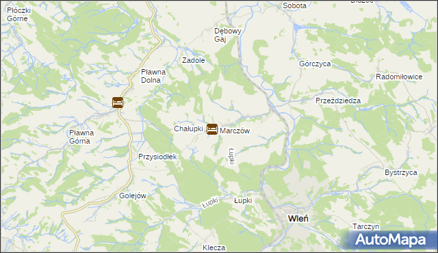 mapa Marczów, Marczów na mapie Targeo