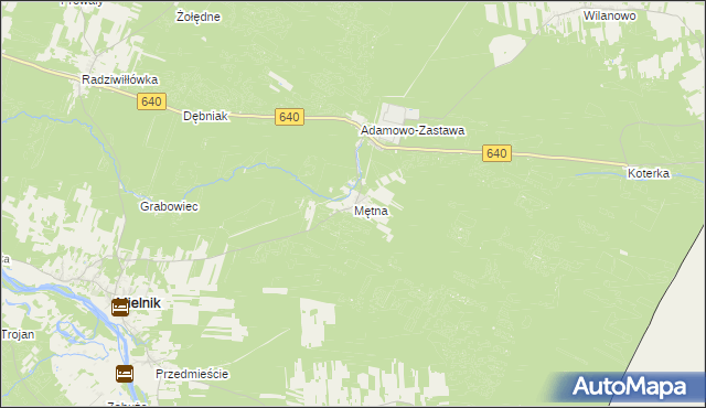 mapa Mętna, Mętna na mapie Targeo