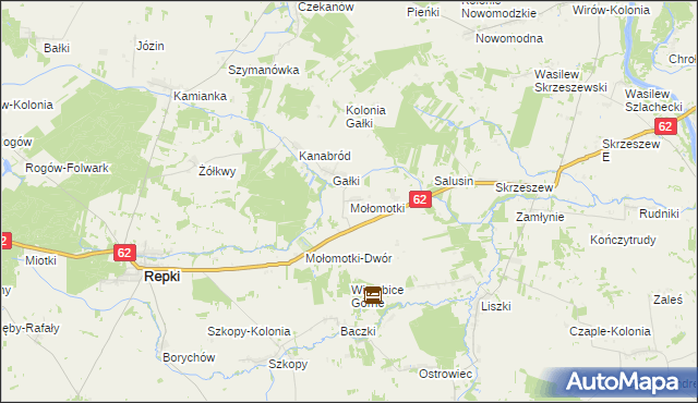 mapa Mołomotki, Mołomotki na mapie Targeo