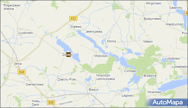 mapa Mościszki, Mościszki na mapie Targeo