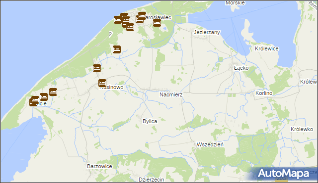 mapa Nacmierz, Nacmierz na mapie Targeo