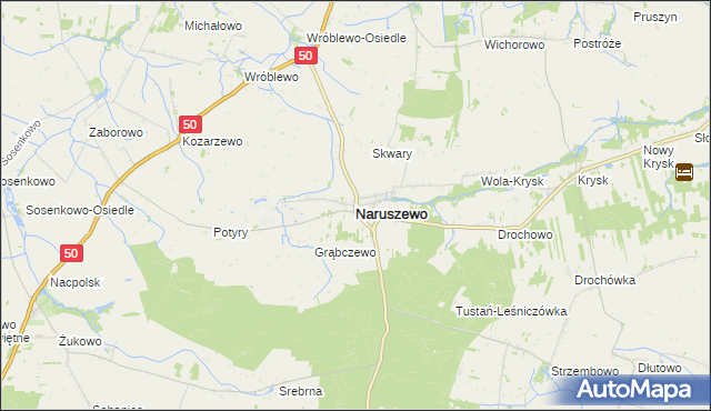 mapa Naruszewo, Naruszewo na mapie Targeo