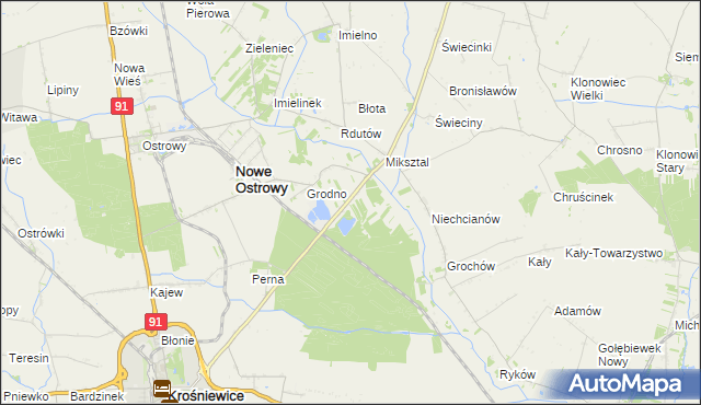 mapa Nowe Grodno, Nowe Grodno na mapie Targeo