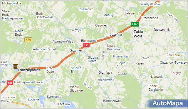 mapa Oddział, Oddział na mapie Targeo