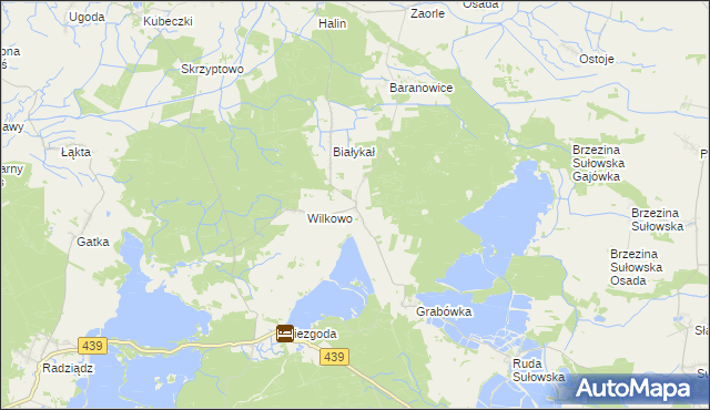 mapa Olsza gmina Milicz, Olsza gmina Milicz na mapie Targeo