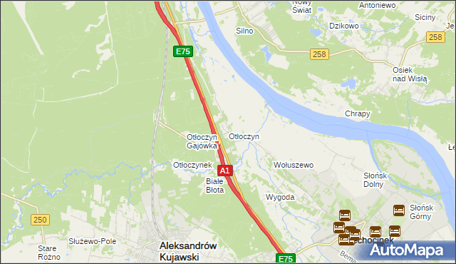 mapa Otłoczyn, Otłoczyn na mapie Targeo