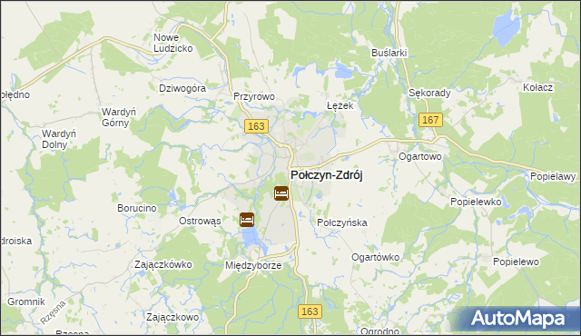 mapa Połczyn-Zdrój, Połczyn-Zdrój na mapie Targeo