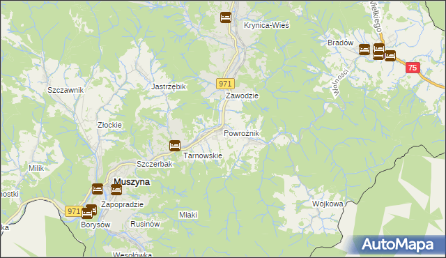 mapa Powroźnik, Powroźnik na mapie Targeo