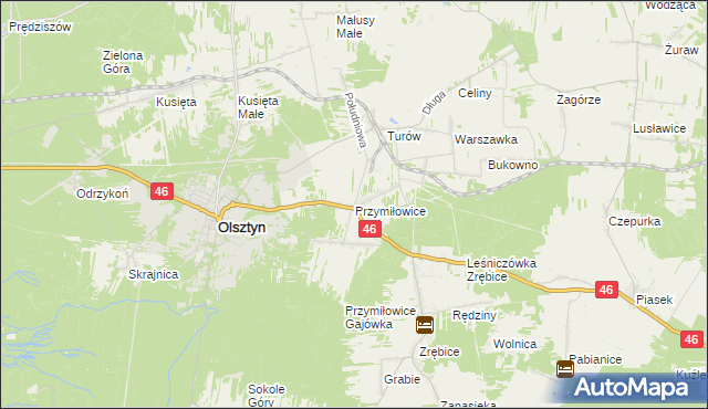 mapa Przymiłowice, Przymiłowice na mapie Targeo