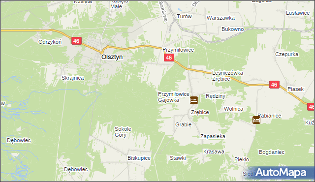 mapa Przymiłowice Gajówka, Przymiłowice Gajówka na mapie Targeo