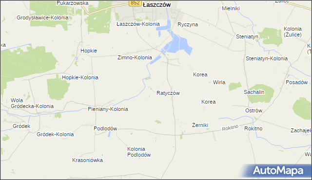 mapa Ratyczów, Ratyczów na mapie Targeo