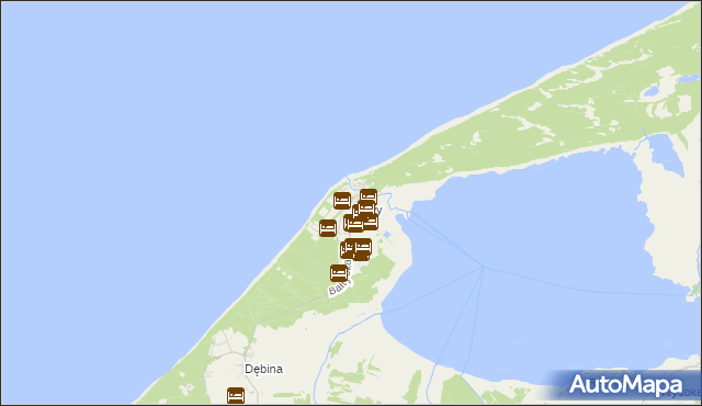 mapa Rowy gmina Ustka, Rowy gmina Ustka na mapie Targeo
