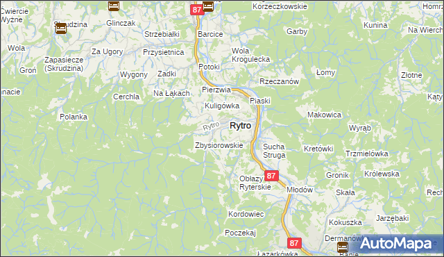 mapa Roztoka Ryterska, Roztoka Ryterska na mapie Targeo