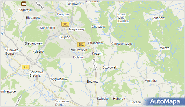 mapa Sobaniów, Sobaniów na mapie Targeo