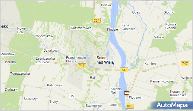 mapa Solec nad Wisłą, Solec nad Wisłą na mapie Targeo
