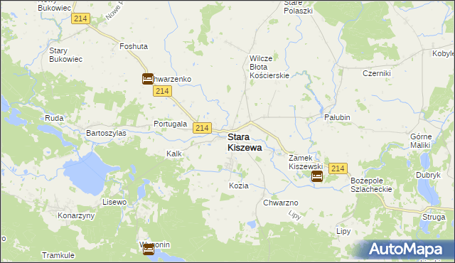mapa Stara Kiszewa, Stara Kiszewa na mapie Targeo