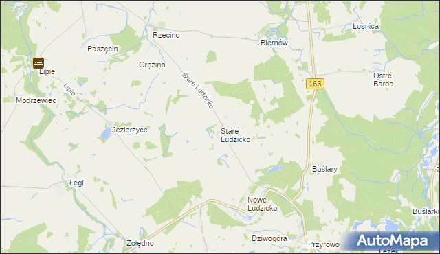 mapa Stare Ludzicko, Stare Ludzicko na mapie Targeo