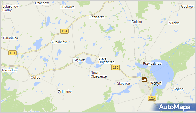 mapa Stare Objezierze, Stare Objezierze na mapie Targeo