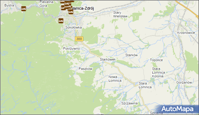mapa Starkówek, Starkówek na mapie Targeo