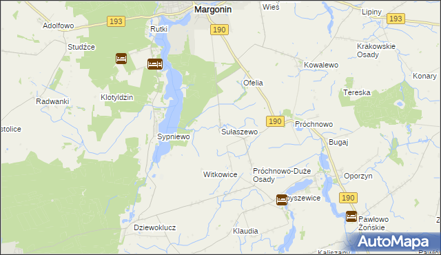 mapa Sułaszewo, Sułaszewo na mapie Targeo