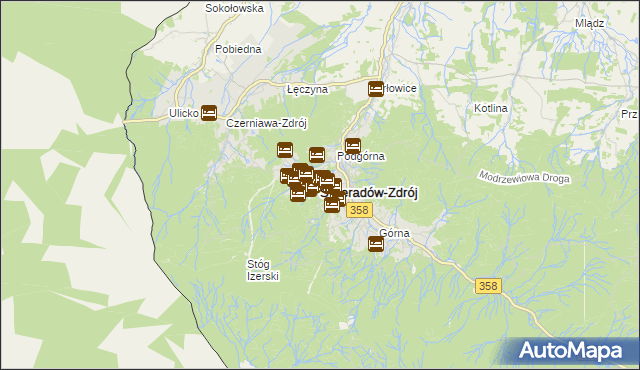 mapa Świeradów-Zdrój, Świeradów-Zdrój na mapie Targeo