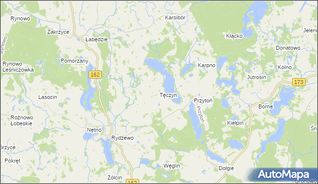 mapa Tęczyn, Tęczyn na mapie Targeo