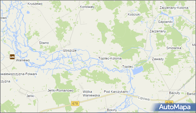 mapa Topilec-Kolonia, Topilec-Kolonia na mapie Targeo