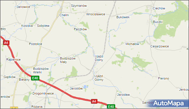 mapa Ujazd Dolny, Ujazd Dolny na mapie Targeo