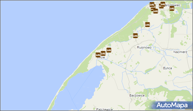 mapa Wicie gmina Darłowo, Wicie gmina Darłowo na mapie Targeo