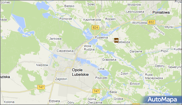 mapa Zajączków gmina Opole Lubelskie, Zajączków gmina Opole Lubelskie na mapie Targeo