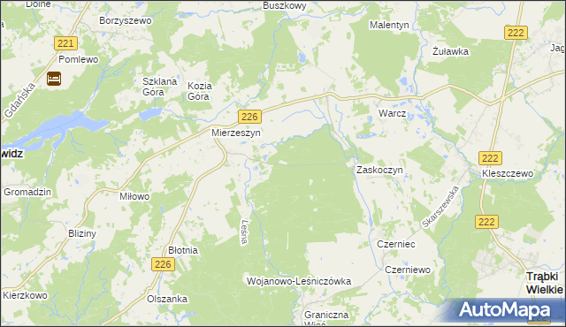 mapa Zaskoczyn Osada, Zaskoczyn Osada na mapie Targeo