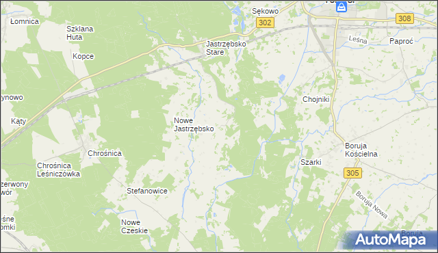mapa Grubsko, Grubsko na mapie Targeo