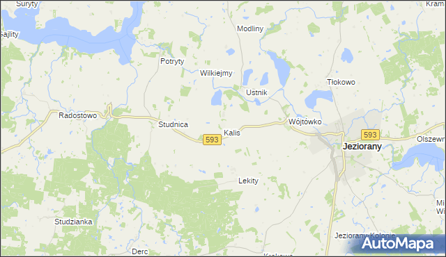 mapa Kalis, Kalis na mapie Targeo