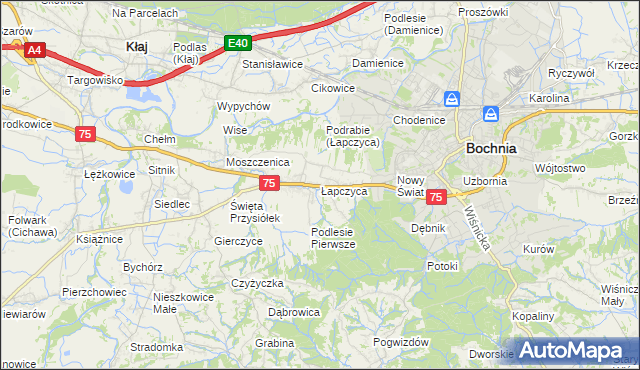 mapa Łapczyca, Łapczyca na mapie Targeo