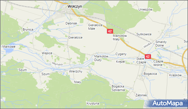 mapa Markotów Duży, Markotów Duży na mapie Targeo